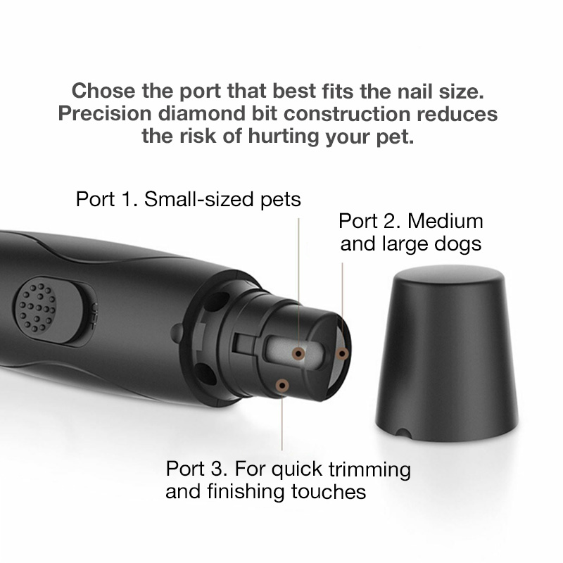 1. 3-port Premium  pet nail grinder