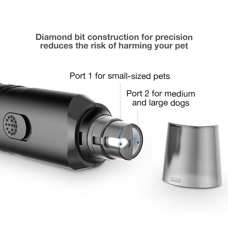 1. regulowana szlifierka do paznokci dla psów, wersja akumulatorowa