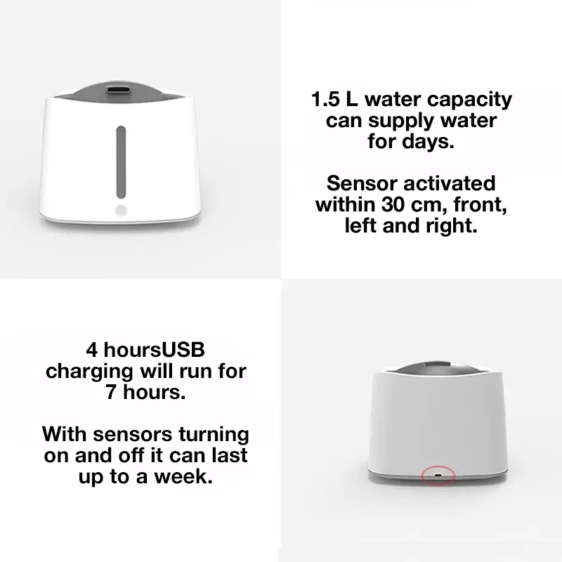 14. Water fountain with infrared sensor.