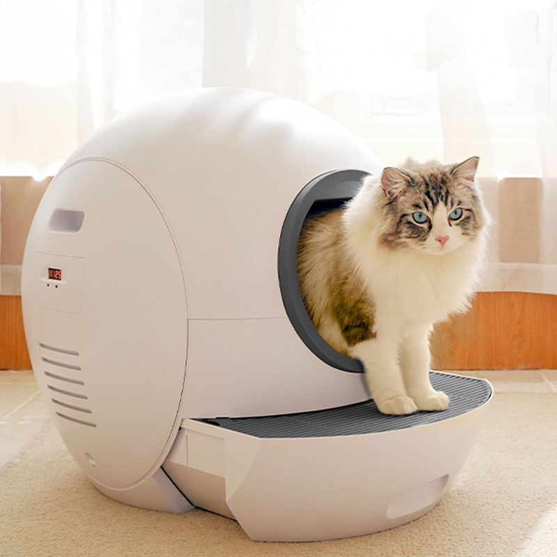 8.Extra large self-cleaning cat litter box