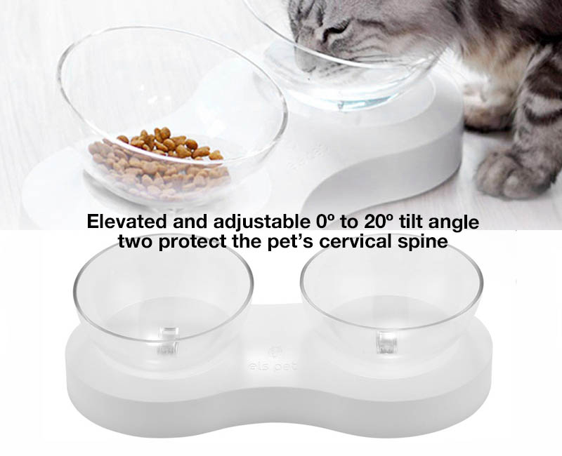 Elevated Tiltable food and water bowls