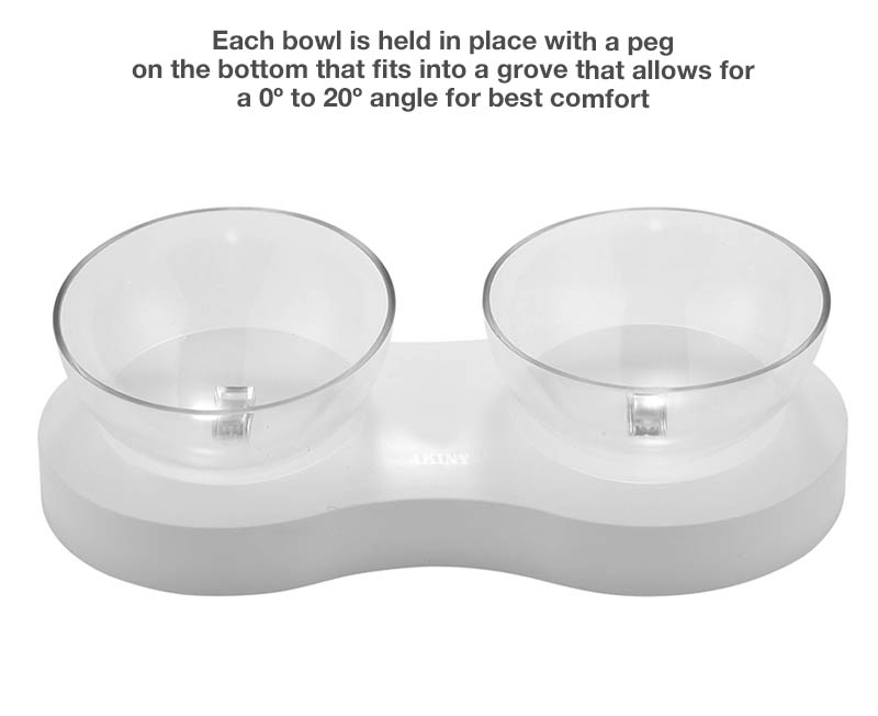 Infinite  adjustable two bowls on a raised base